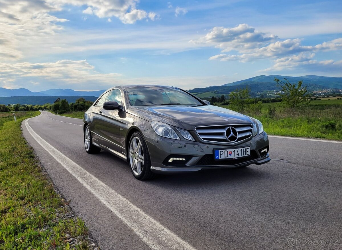 Mercedes Benz E coupe 350 CDI AMG - hnědá kůže
