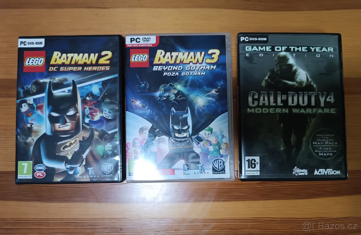 Počítačové hry - Call od duty 4, Lego Batman 2, 3