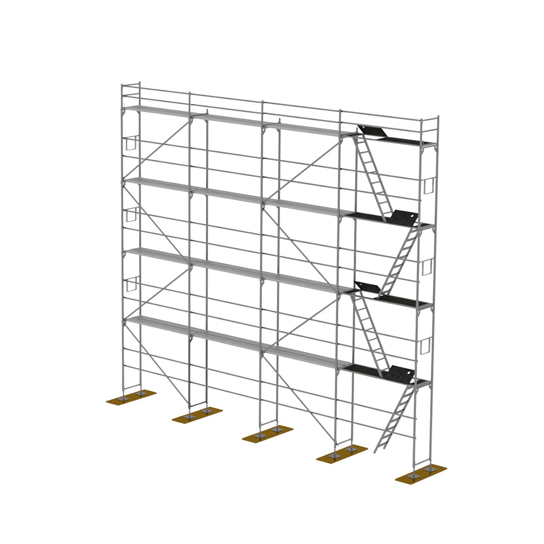 Prodám použité lešení L73(layher,alfix) sestava 124,8m2