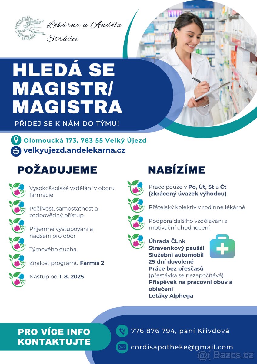 🔵 HLEDÁ SE MAGISTR / MAGISTRA 🔵