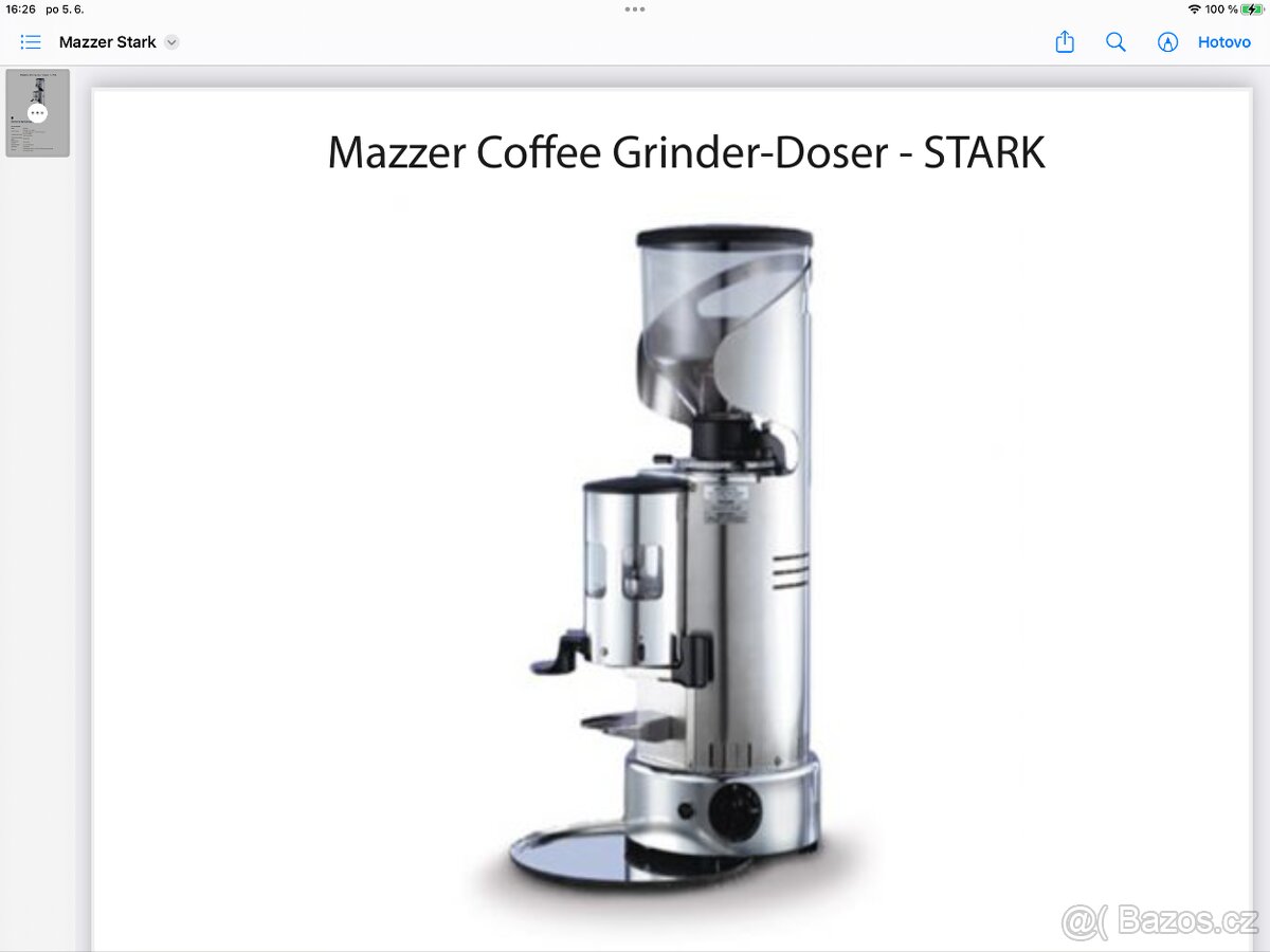 MAZZER PROFESIONÁLNÍ MLÝNEK