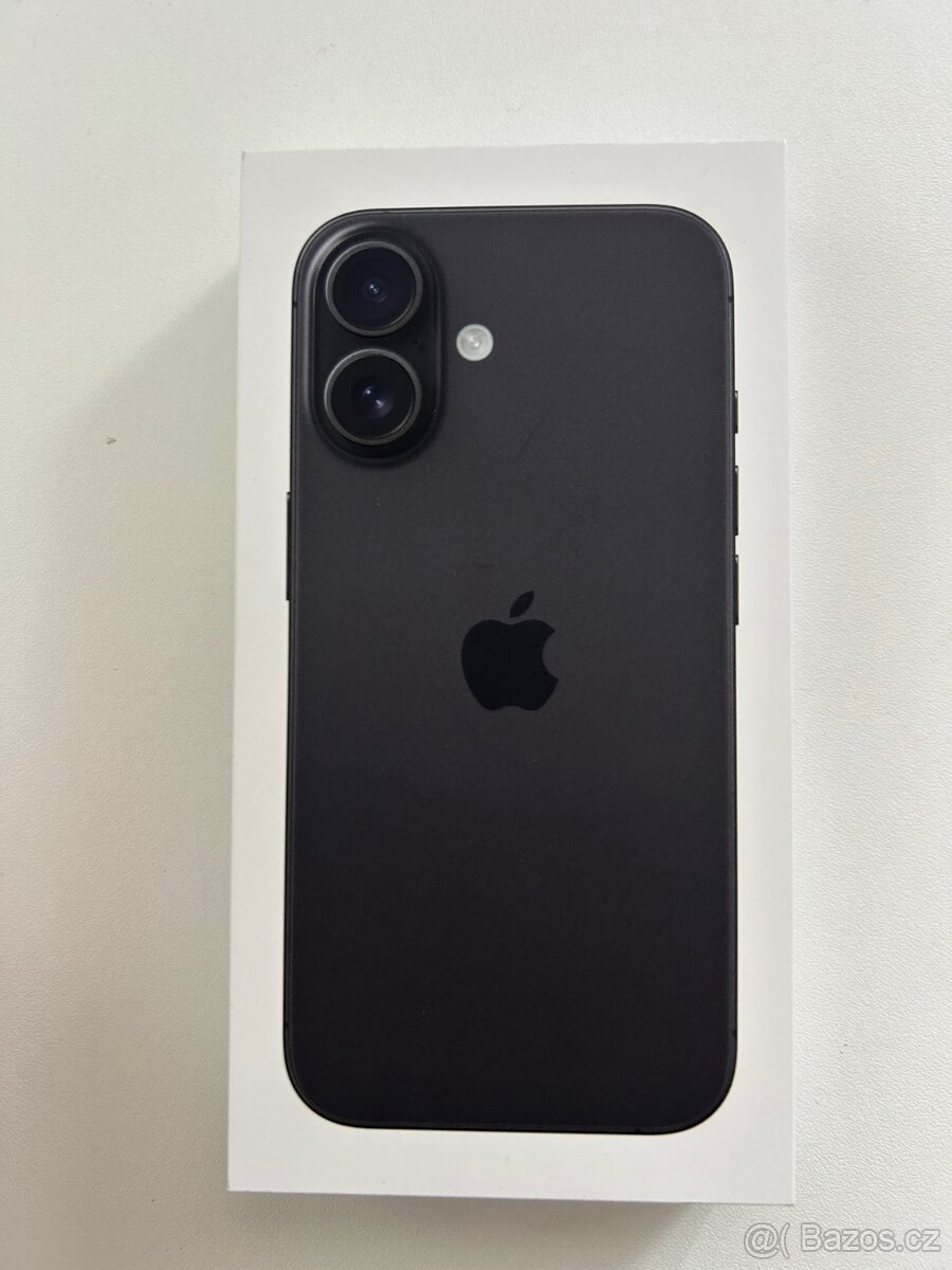 Apple iPhone 16 128 GB Black ÚPLNĚ NOVÝ, záruka
