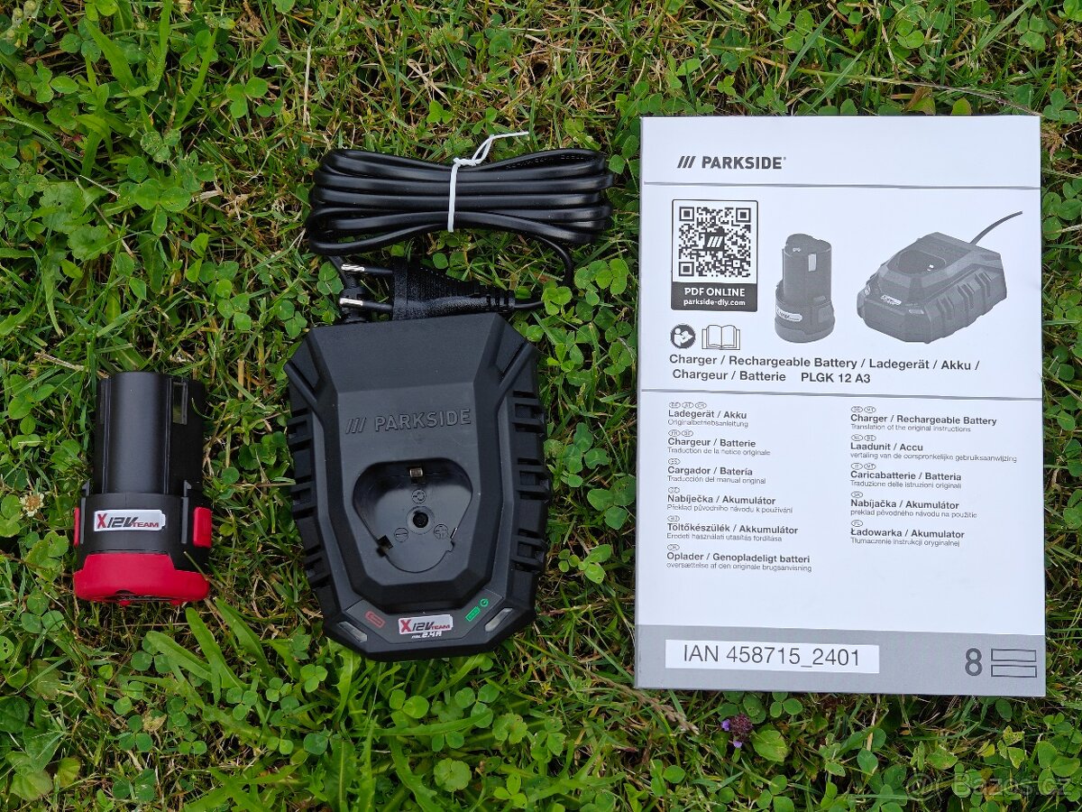 2Ah 12V baterka Parkside + nabíječka - nová