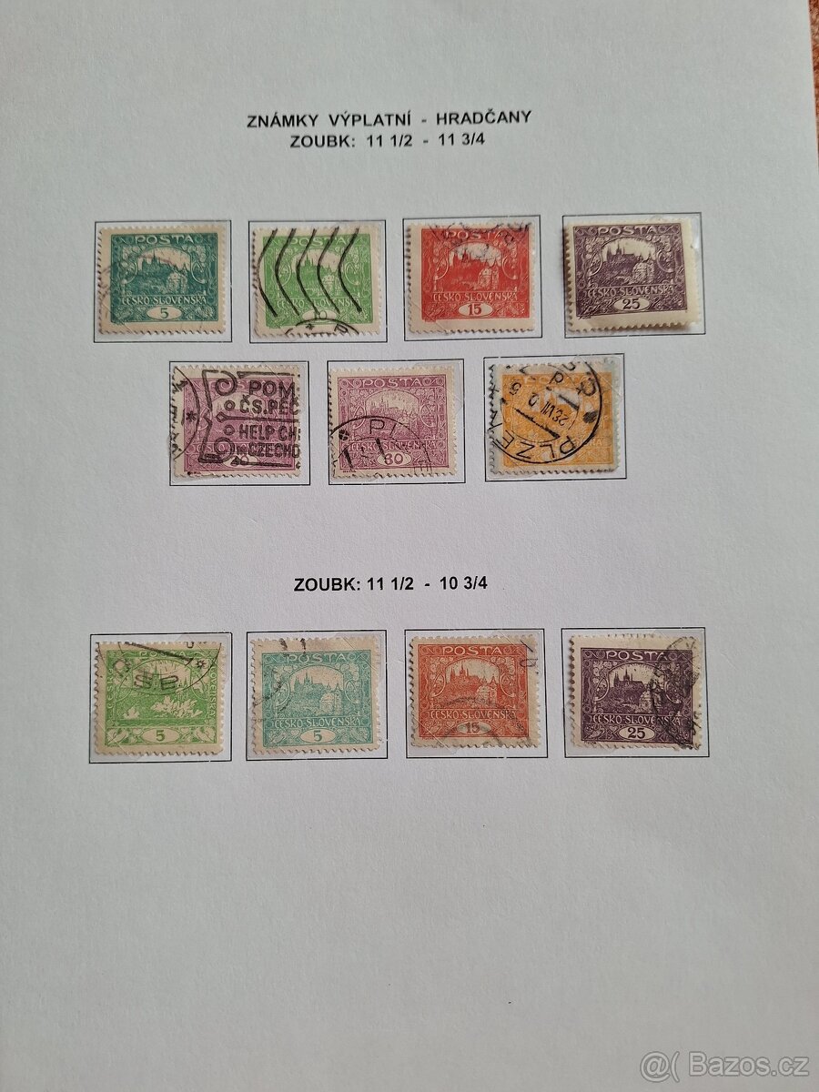 Sbírka známek 1918-2018 (dědictví)-29 šanonů