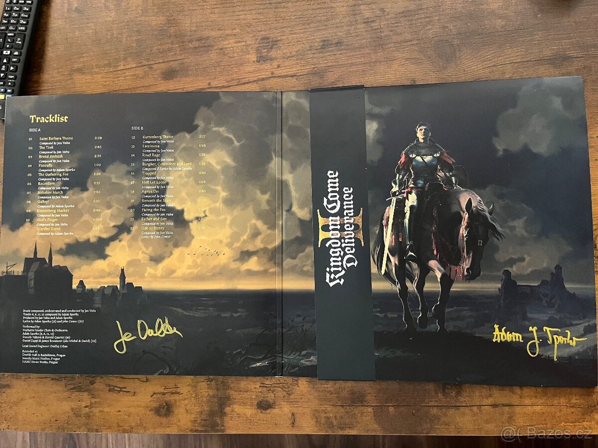 Kingdom Come: Deliverance 2 soundtrack vinyl podepsaný
