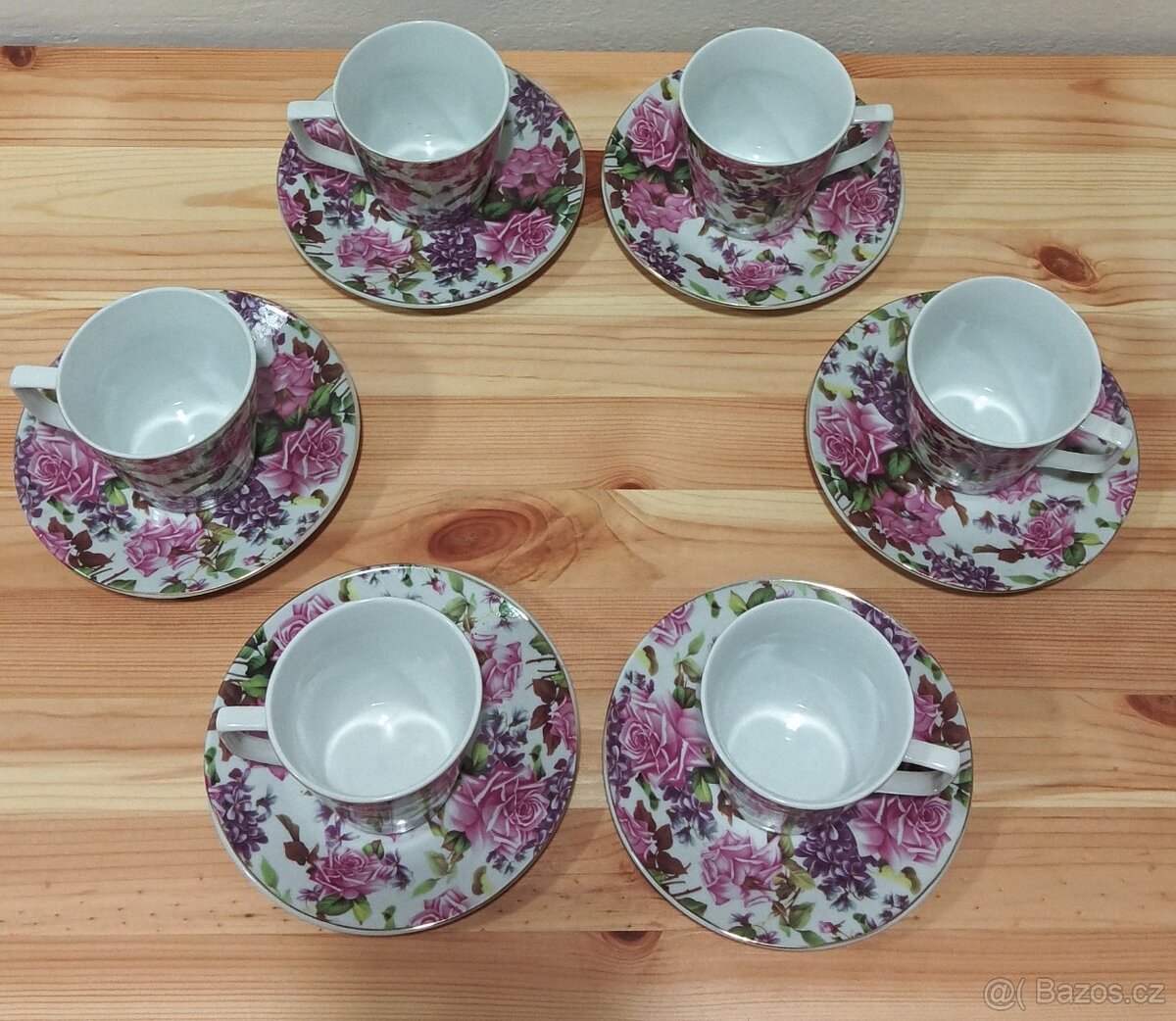 Čajový - kávový servis Růže 12ks