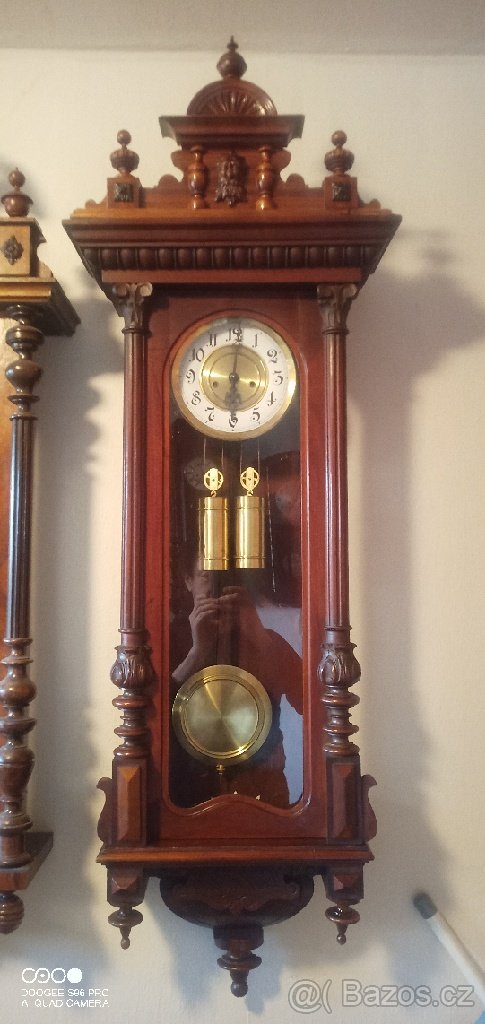 Starožitné kvalitní závažové hodiny G.Becker z roku 1910