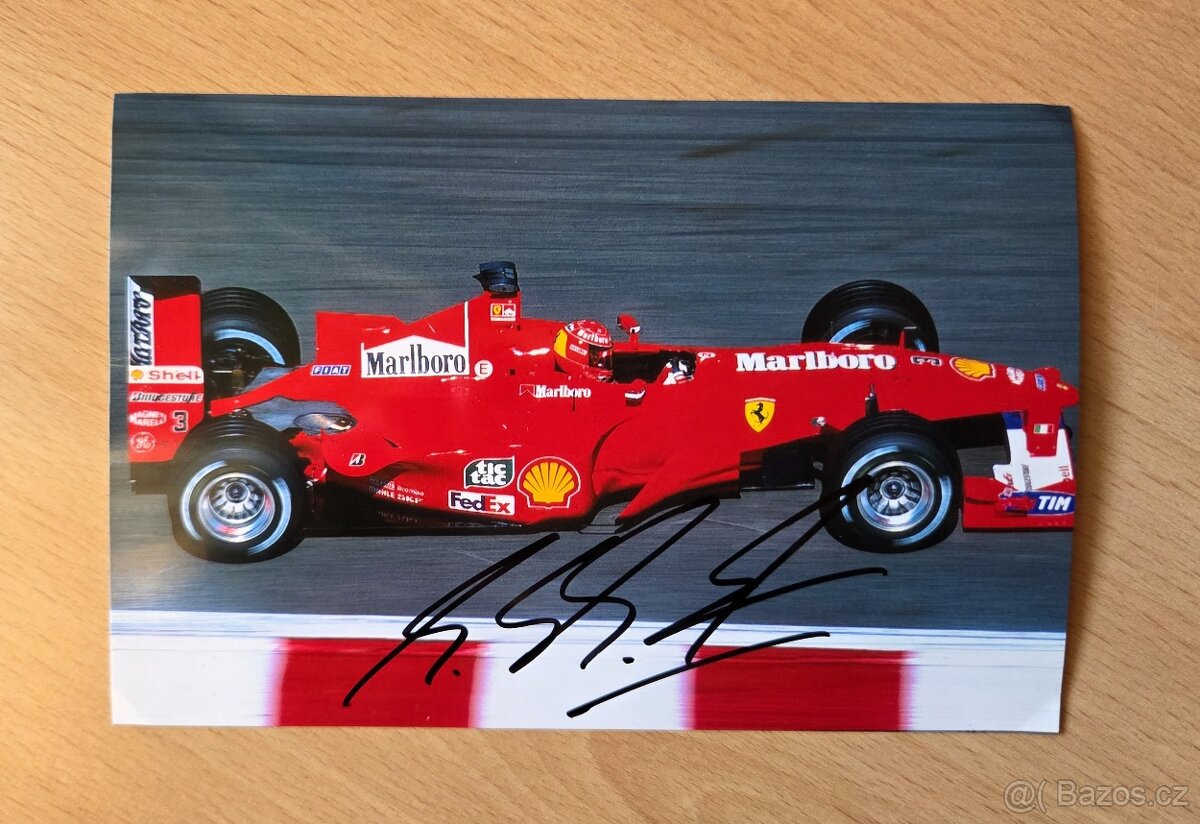 Michael Schumacher Ferrari Formule 1 originální autogram