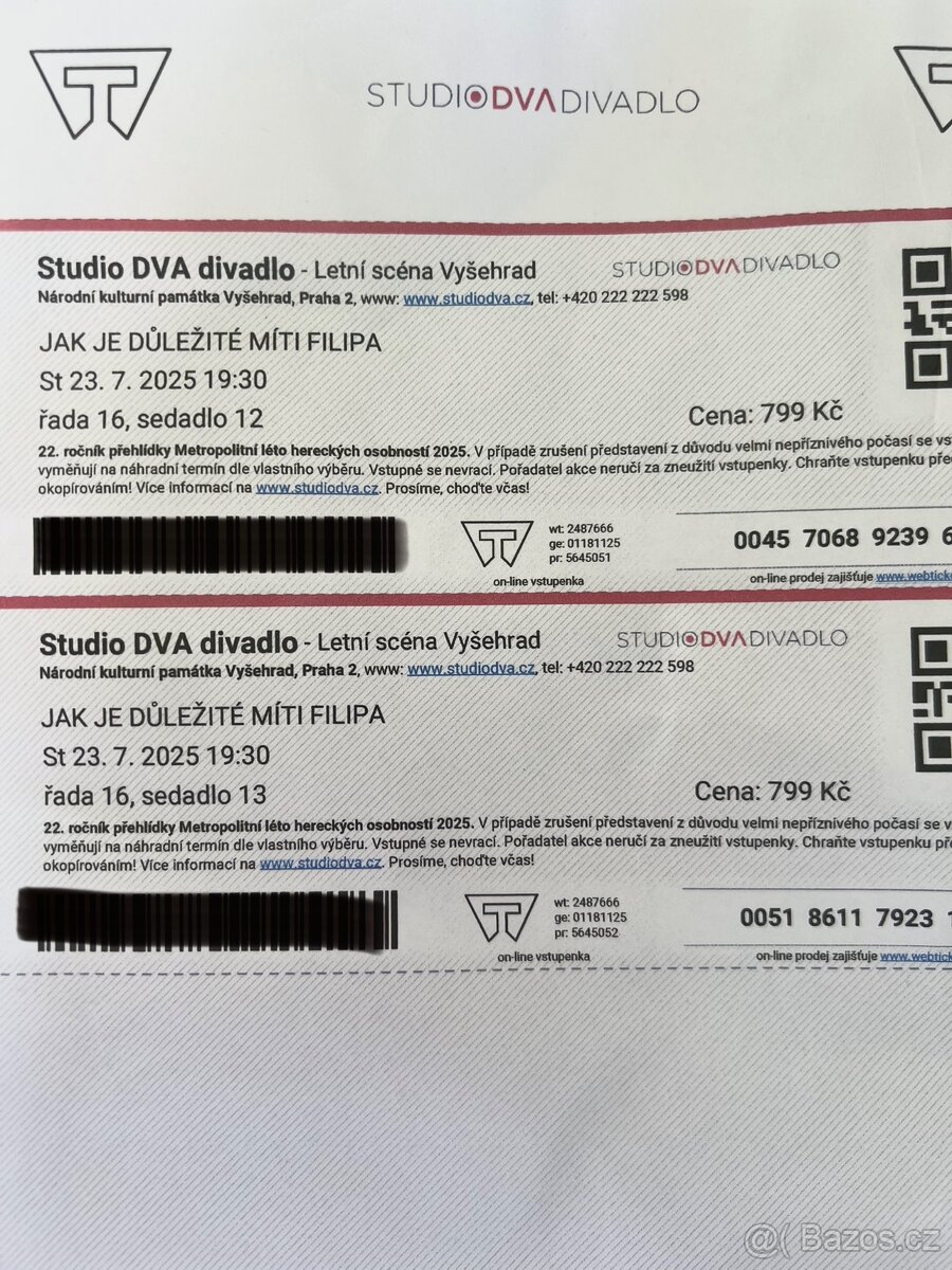 STUDIO DVA DIVADLO LETNÍ SCÉNA VYŠEHRAD