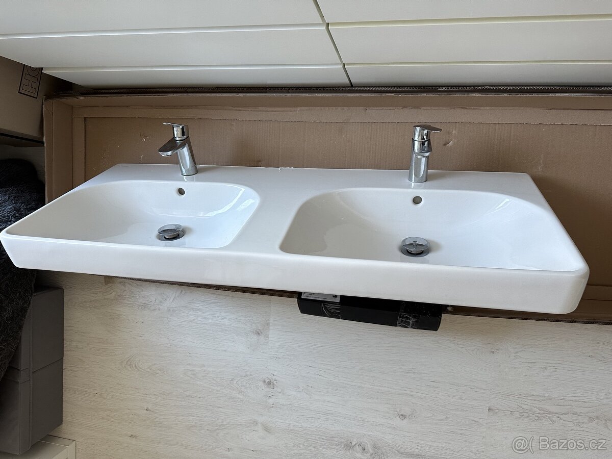 GEBERIT SMYLE SQUARE dvojumyvadlo 1200x480x165mm