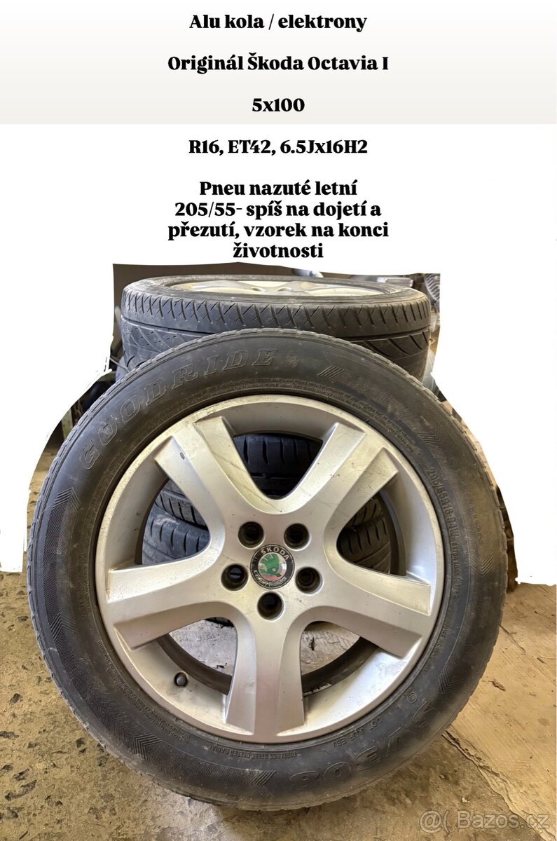 Alu kola R16, originál Škoda, 5x100
