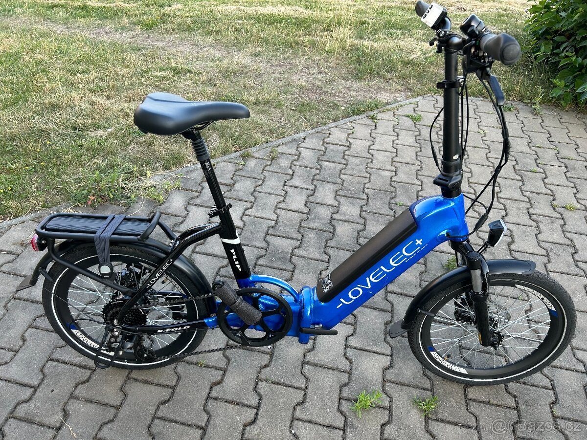 Skládací elektrokolo Lovelec Flip+, jen rozbalené