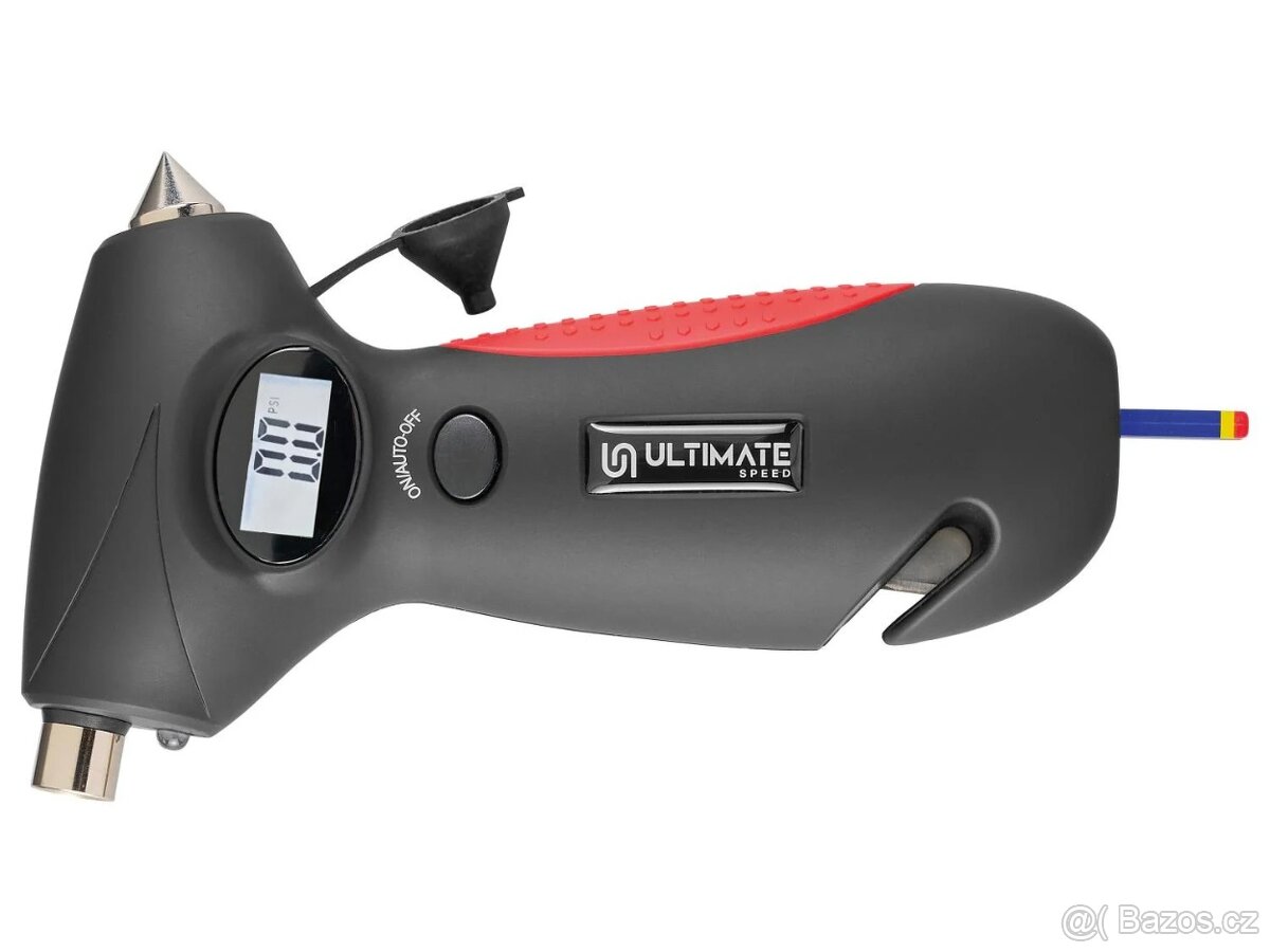 Měřič tlaku v pneumatikách 5 v 1