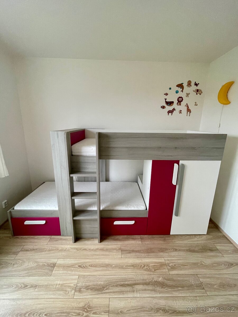 Patrová postel s úložným prostorem