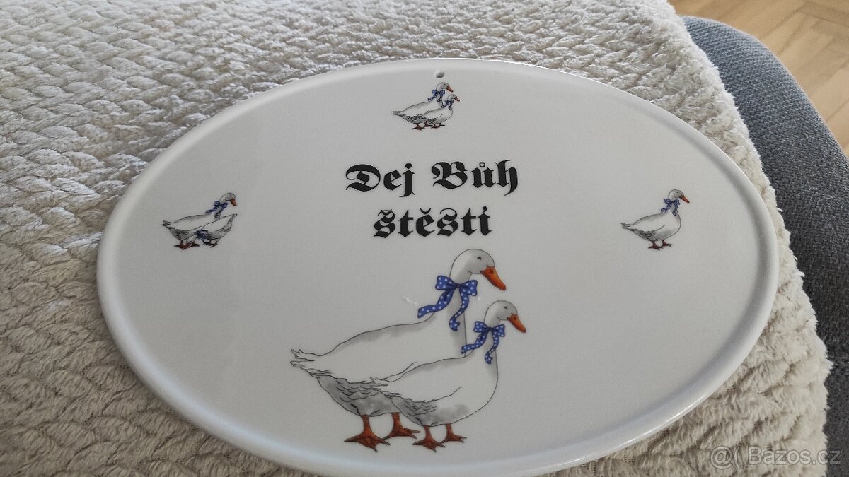 Cedulka Boží požehnání vzor husy