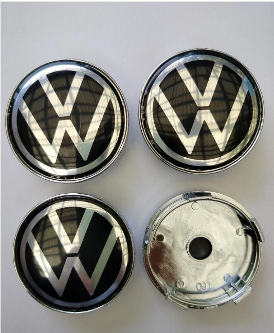 Středové pokličky VW 60mm - stříbrné