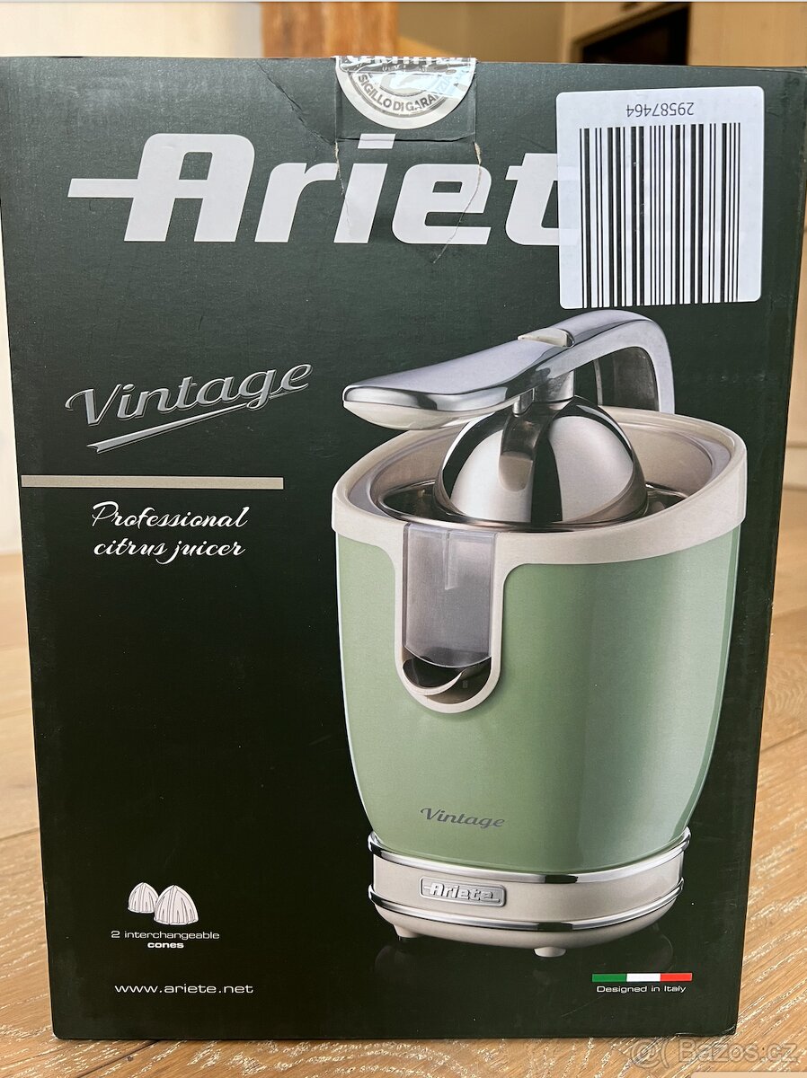 Ariete Vintage Juicer lis na citrusy - odšťavňovač NOVÝ