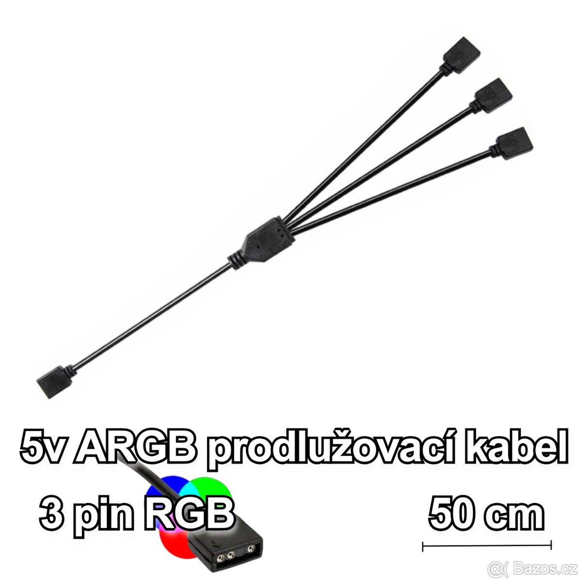 Rozbočovací/prodlužovací kabel 50 cm 5V 3 pin aRGB pro RGB