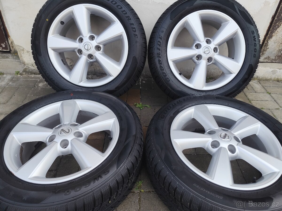 ALU 5x114.3 r17 NISSAN + ZÁNOVNÍ PNEU