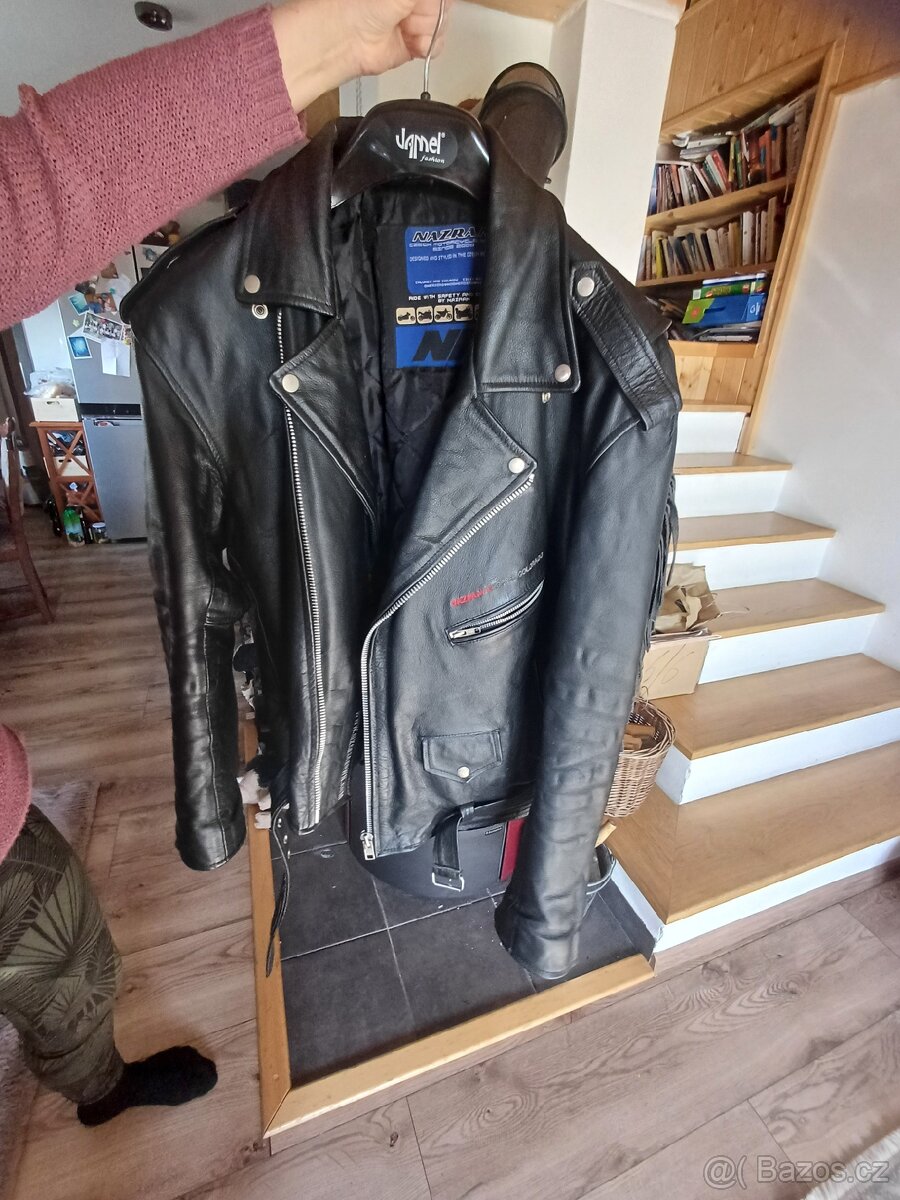 Kožená bunda na motorku Nazran