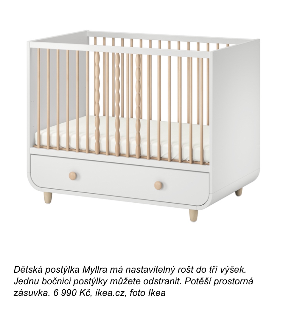 Postýlka IKEA Myllra buk masiv