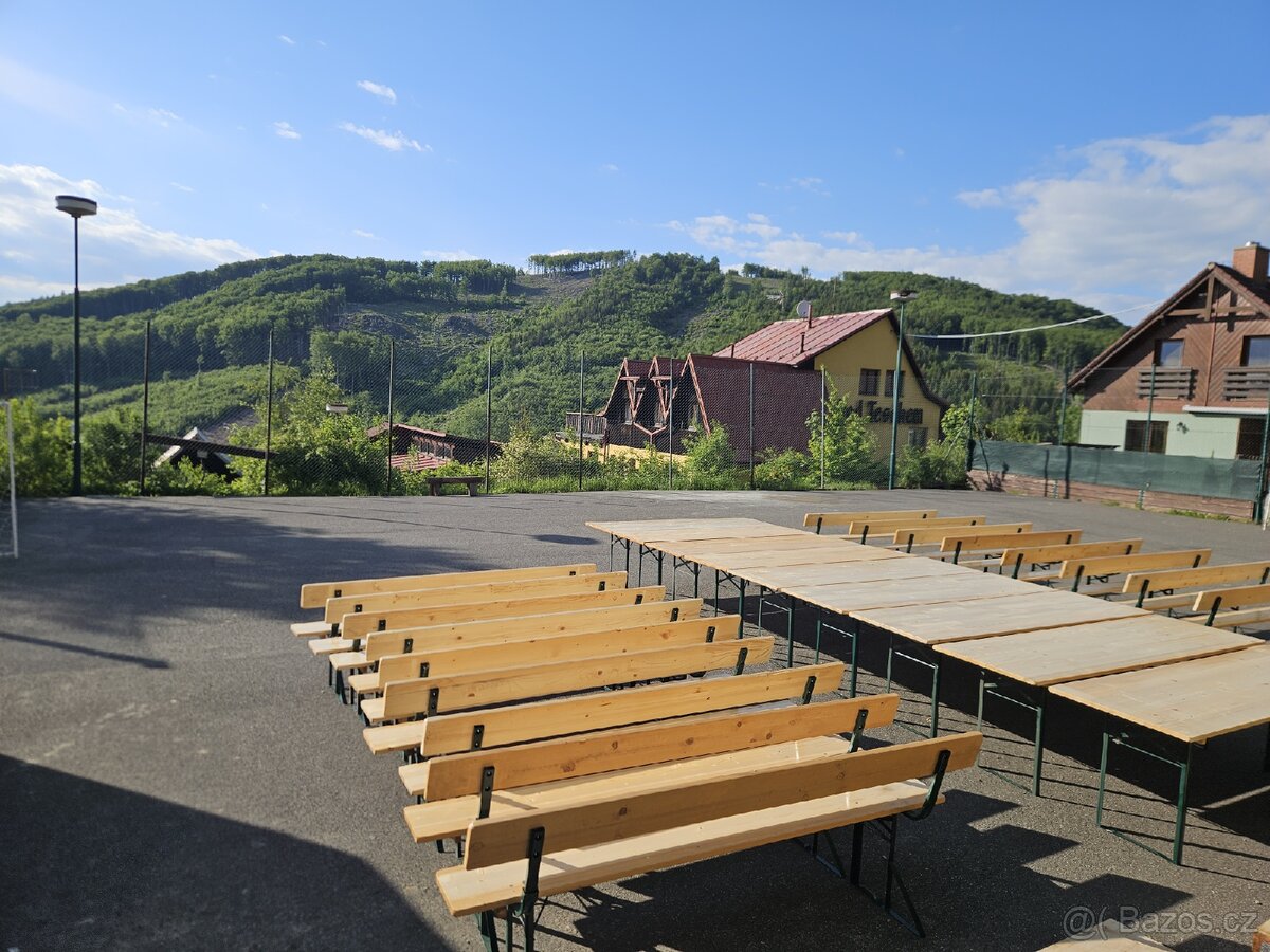 Pivní sety 220x70, lavice s opěradlem