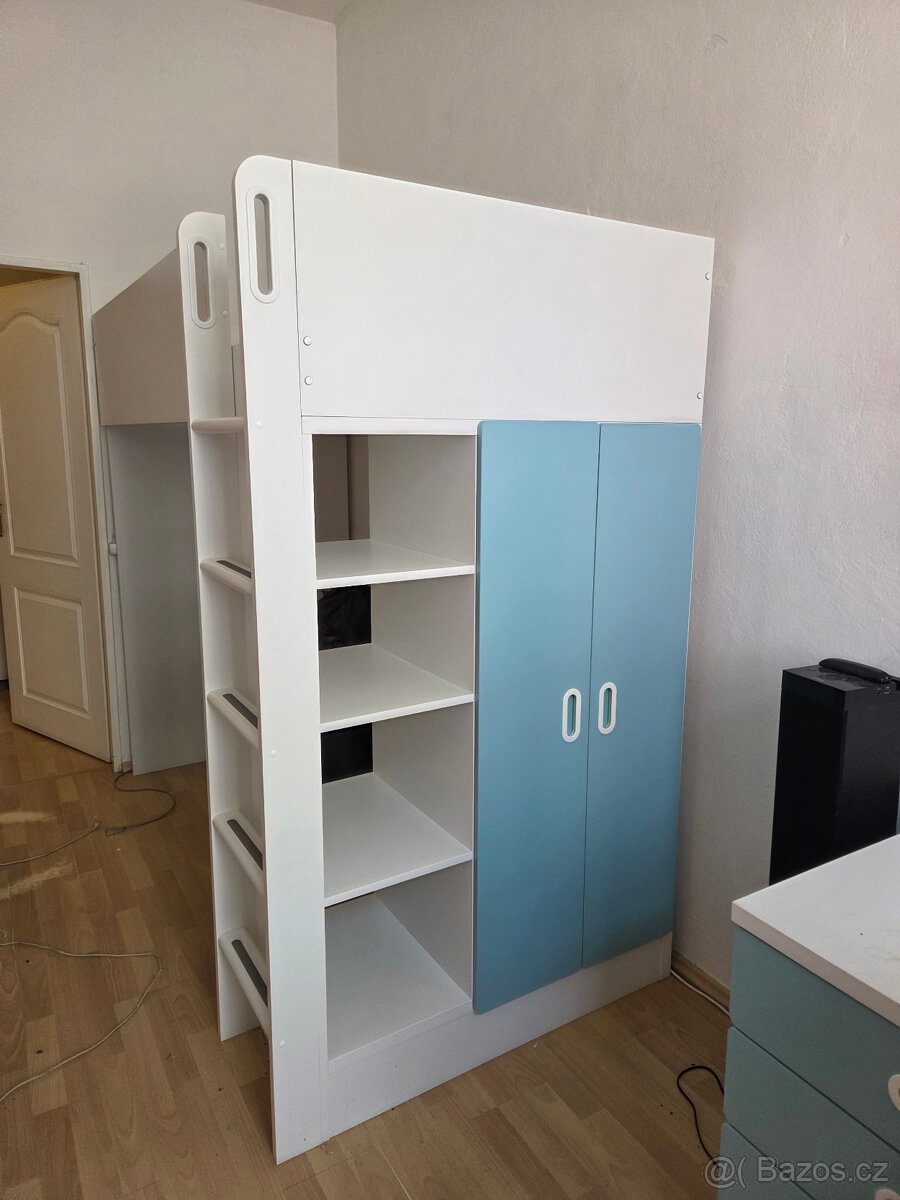Prodám dětskou patrovou postel/skříň IKEA SMÅSTAD