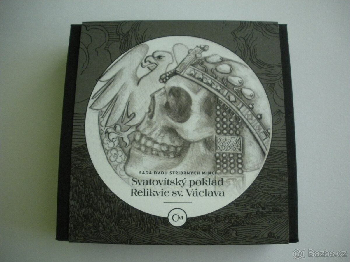 Sada dvou stříbrných mincí Svatovítský poklad -Relikvie sv.