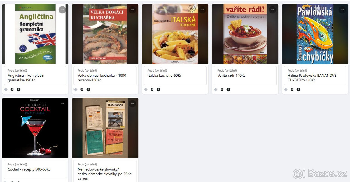 Kuchařky, slovníky, aj.. / NEZASÍLÁME POŠTOU