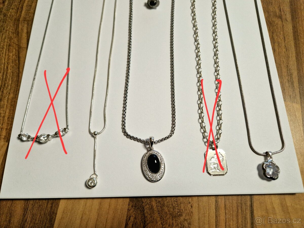 ⭐ Prodám stříbrné šperky 925/1000 – více kusů, různé druhy ⭐