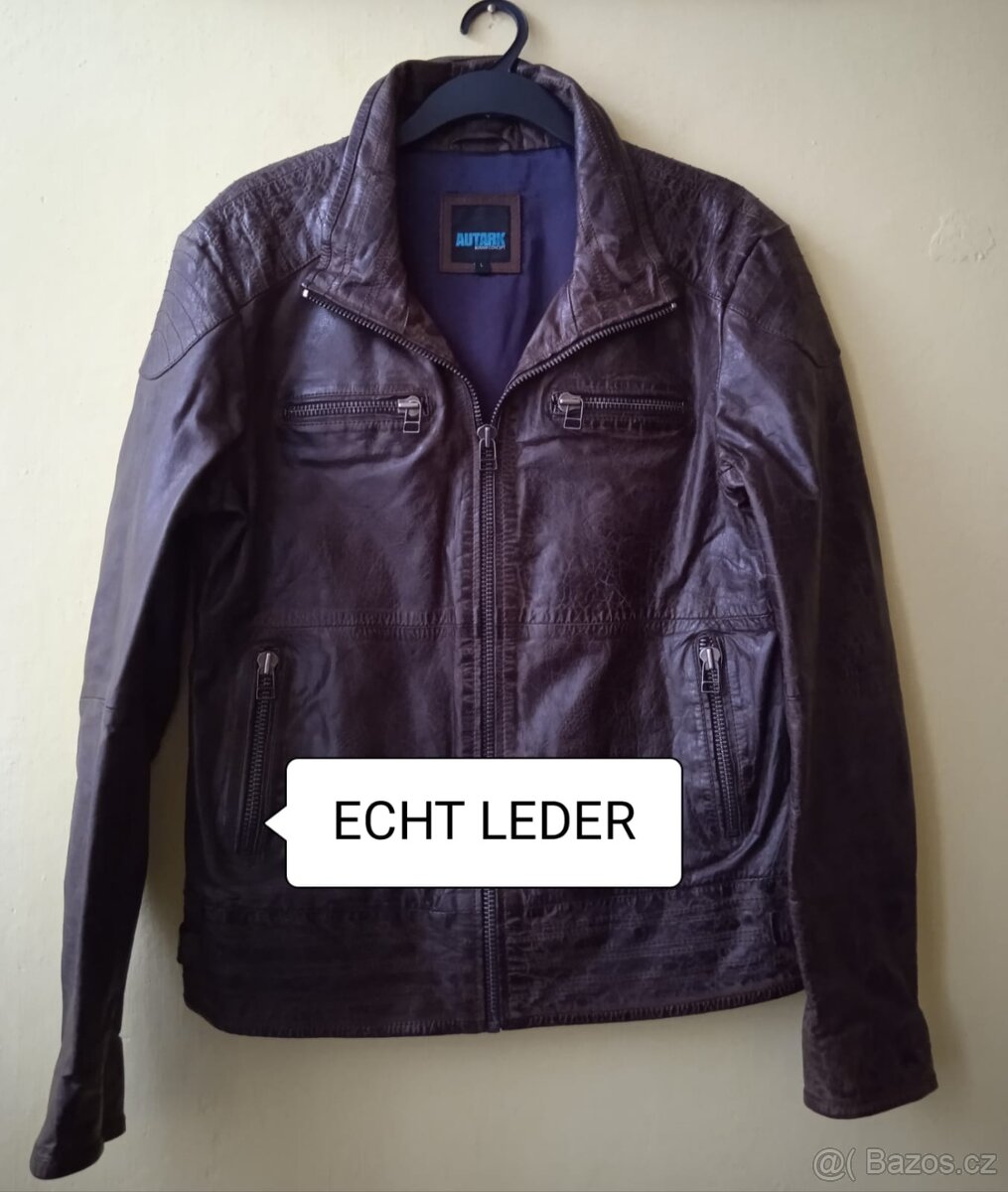 Pánská kožená bunda, velikost L