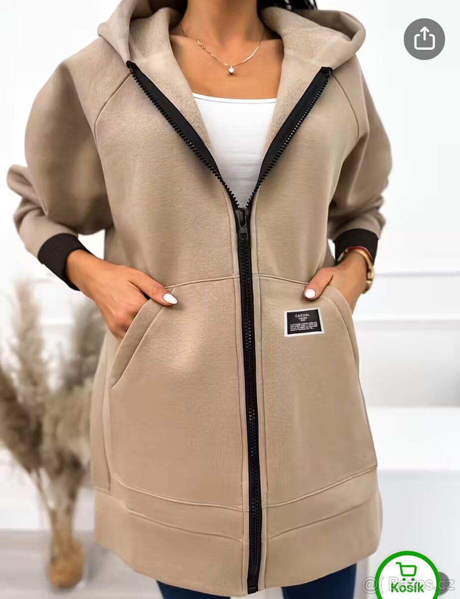 Dámská elegantní mikina pro plnoštíhlé 4XL