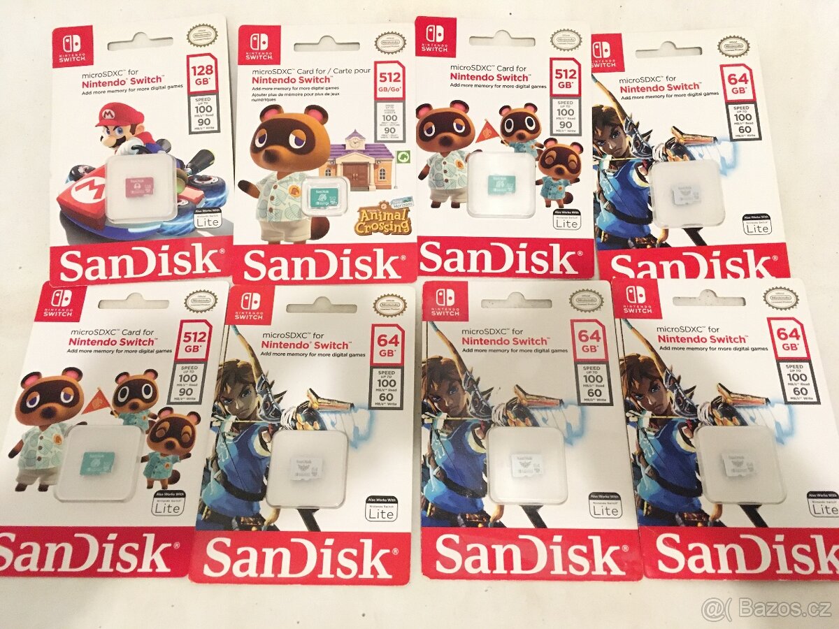Nintendo Switch originální paměťové karty 64GB,128GB, 512GB