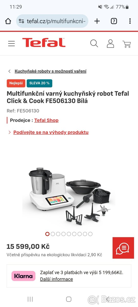 Multifunkční varný kuchyňský robot Tefal Click & Cook FE5061