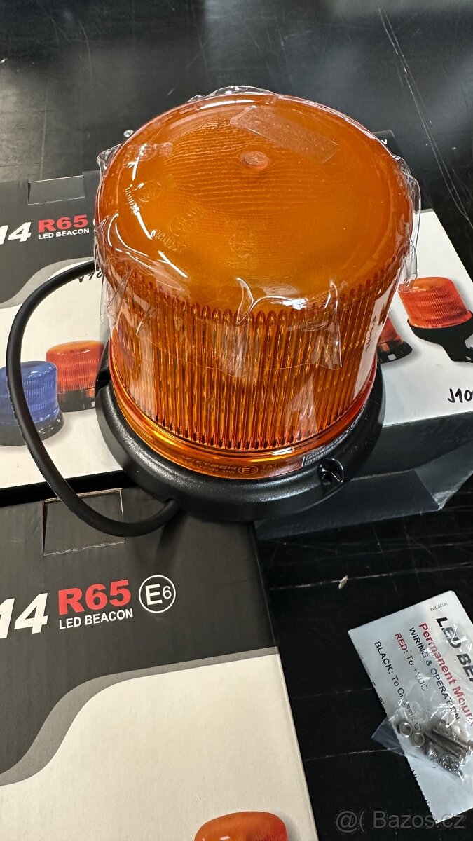 LED maják 12/24V oranžový