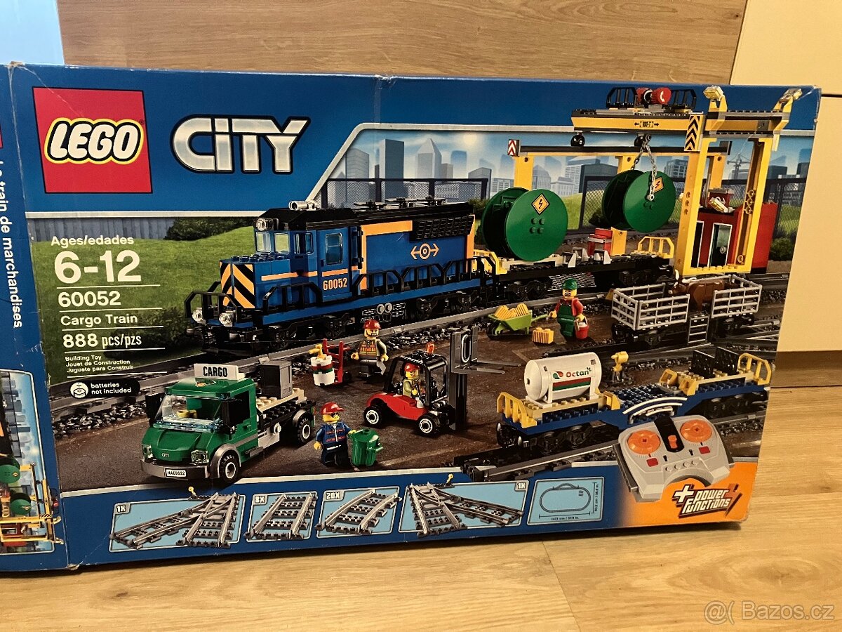 Lego City 60052 nákladní vlak, 60050 vlakové nádraží a kolej