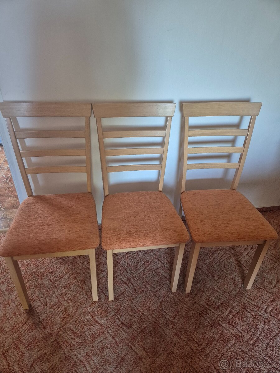 Drevene židle 3 kusy