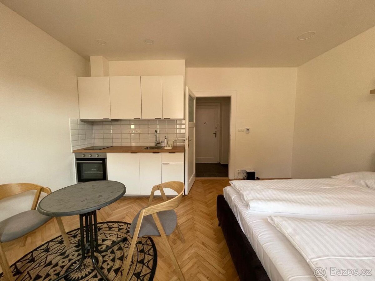 K pronájmu útulný a plně vybavený byt 1+kk o rozloze 30 m² v