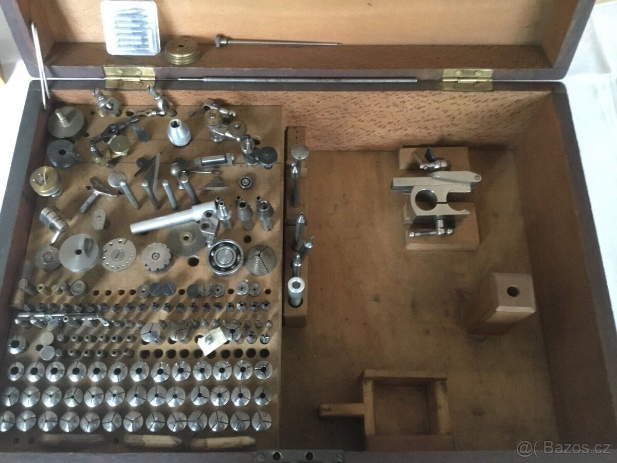 Soustruh, otočná židle, hodinář, modelář, Boley 8 mm, mnoho
