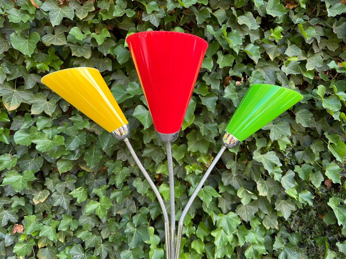 Podlahová designová lampa s husími krky BRUSEL
