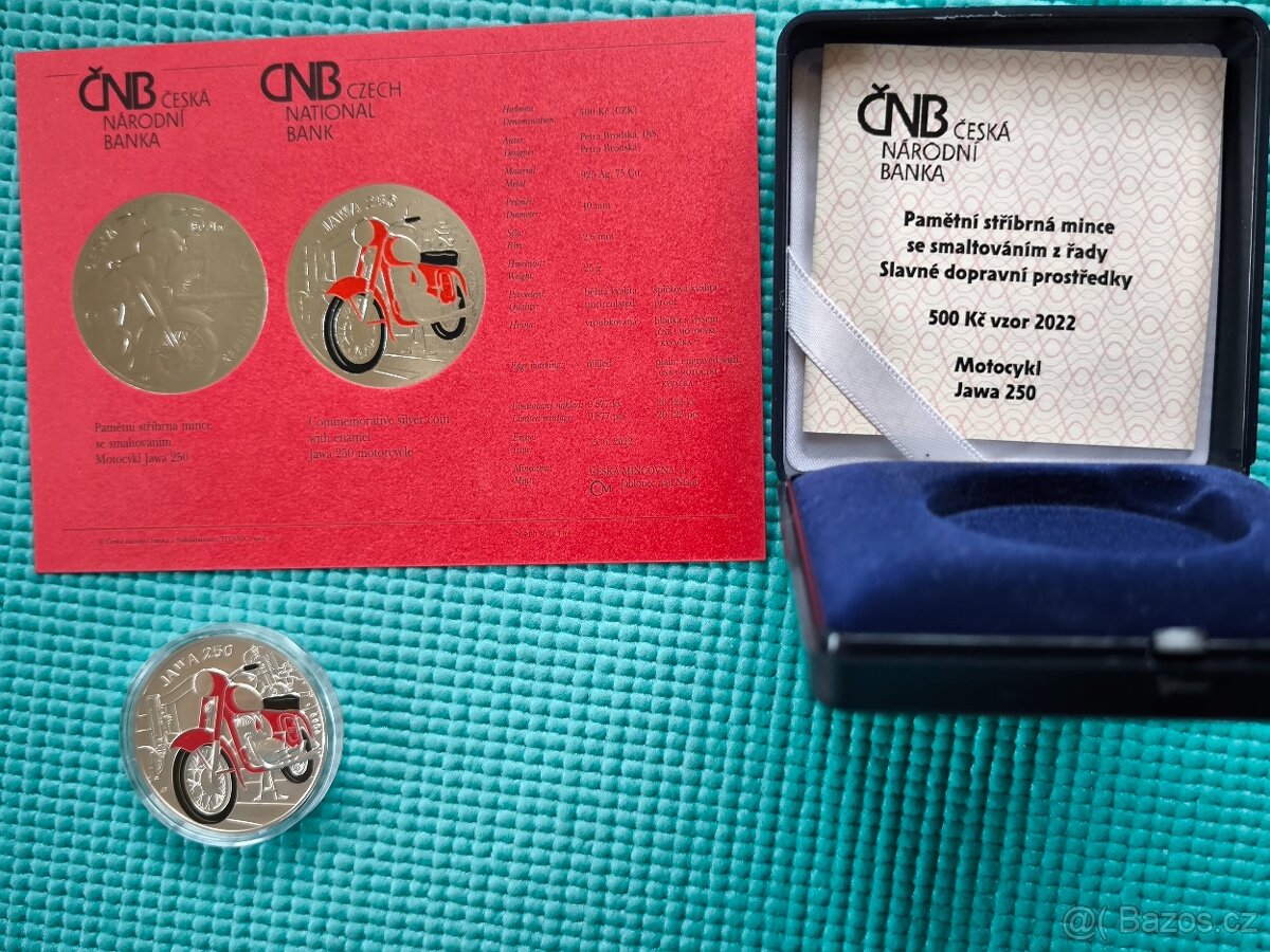 00 Kč stříbrné mince ČNB_2022 a 2023