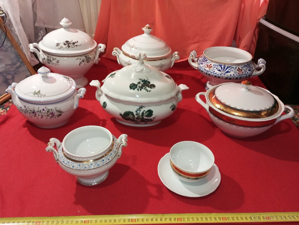 Teriny 7 ks + miska na polévku