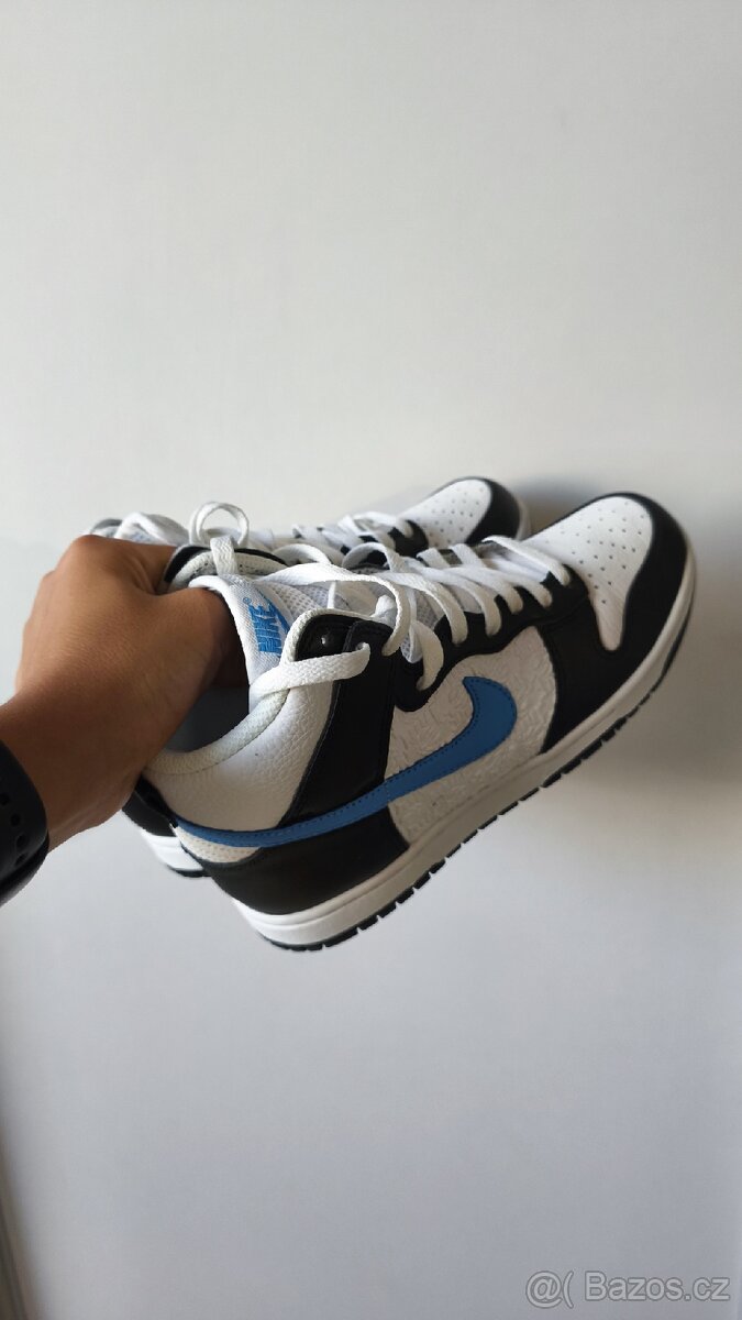 Nike Dunk High Retro FLC Black University Blue White