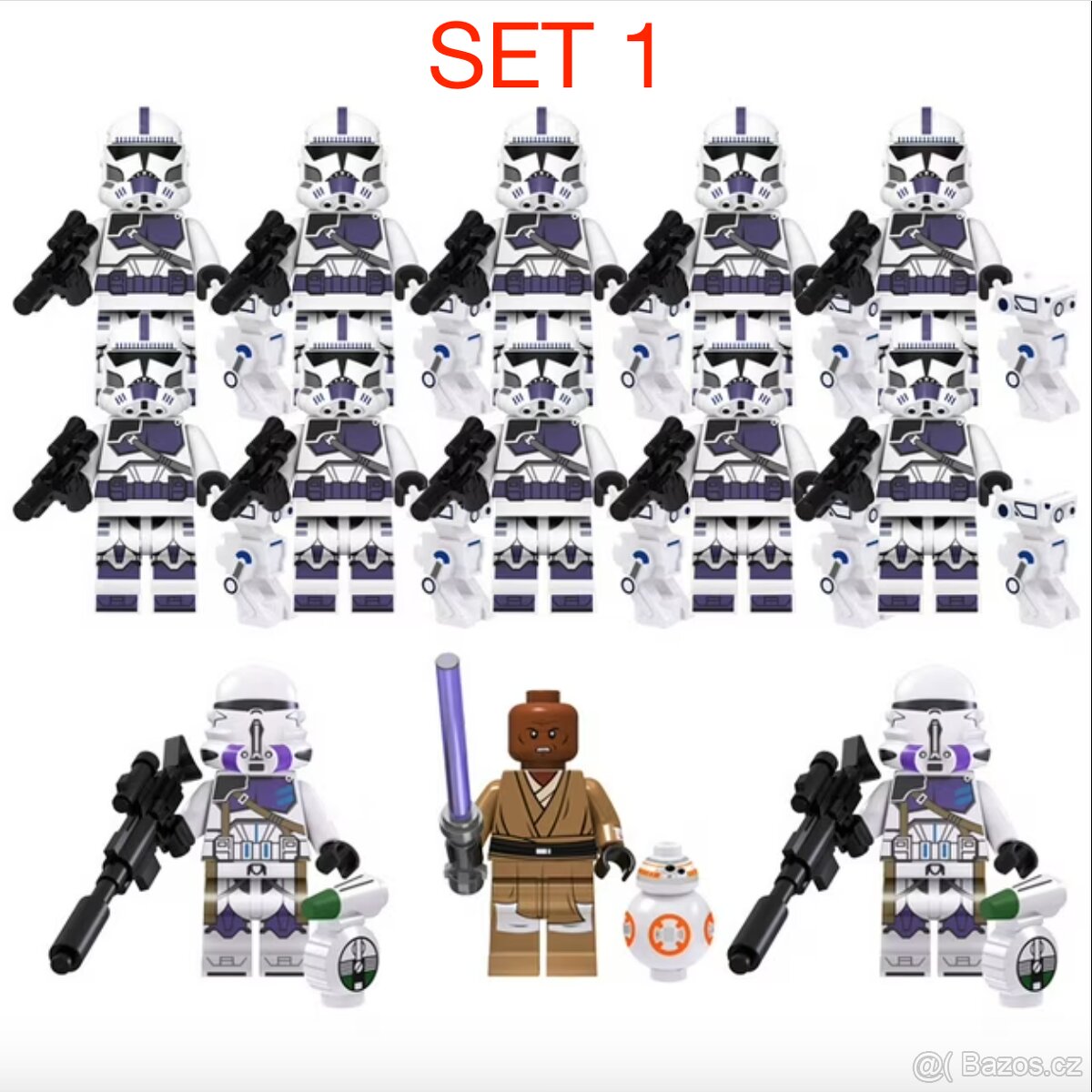 Rôzne figúrky Star Wars 5 (8ks) typ lego - nové