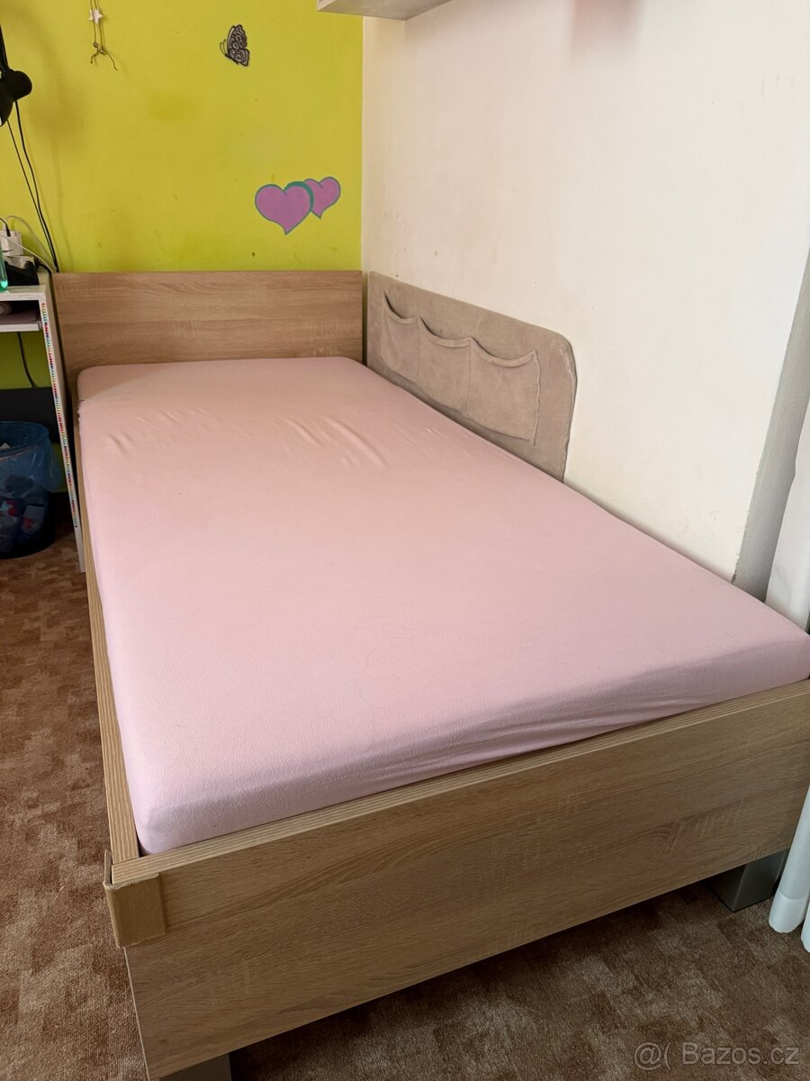 Postel Mega 160, 90x200 cm, dub sonoma