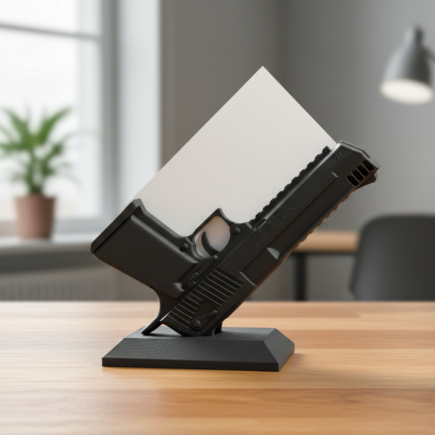 Dekorativní stojánek na vizitky Desert Eagle