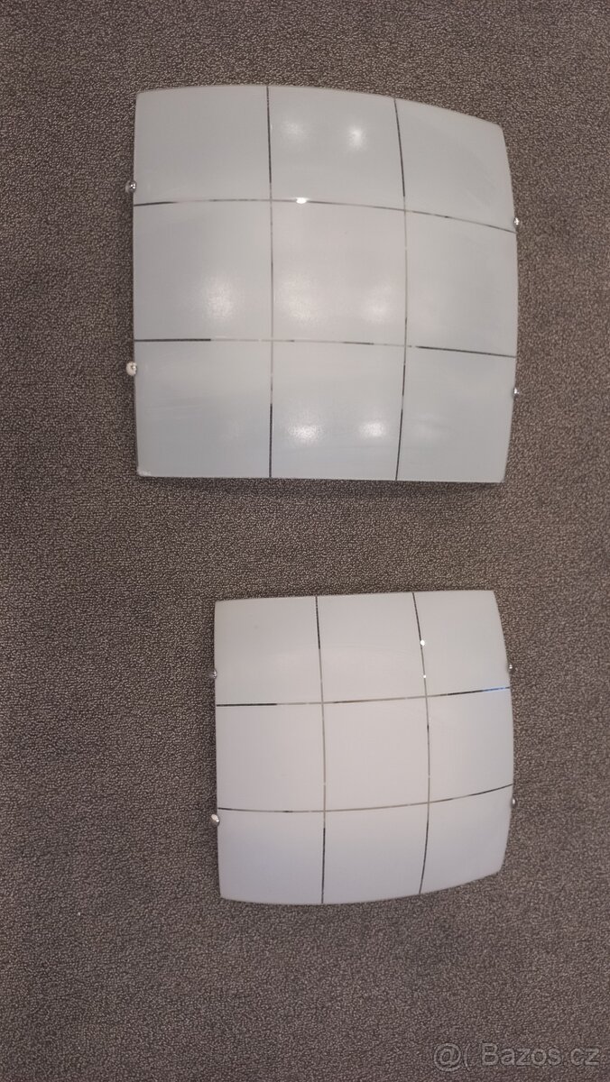 Skleněné nástěnné svítidlo - 3 kusy