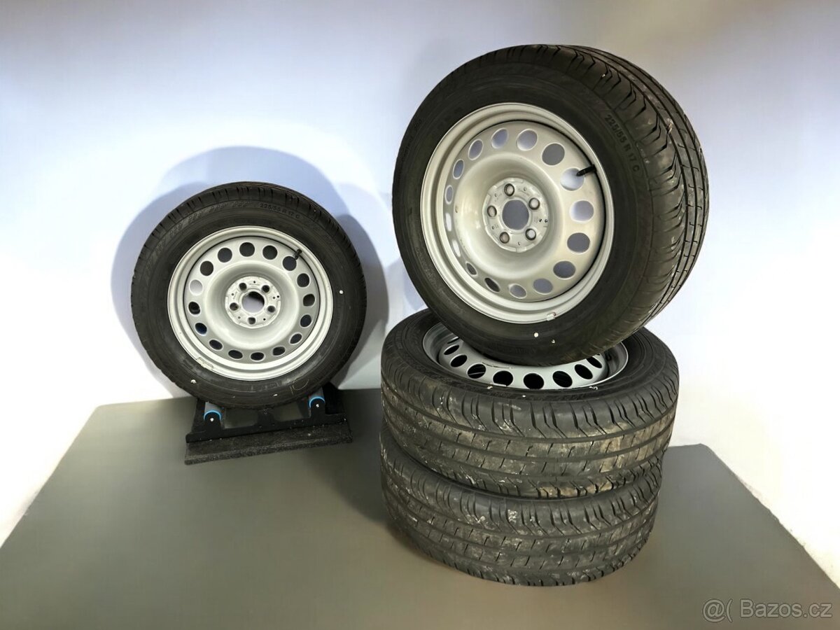 plechová sada VW 5x120 r17 + letní 205/65r16C