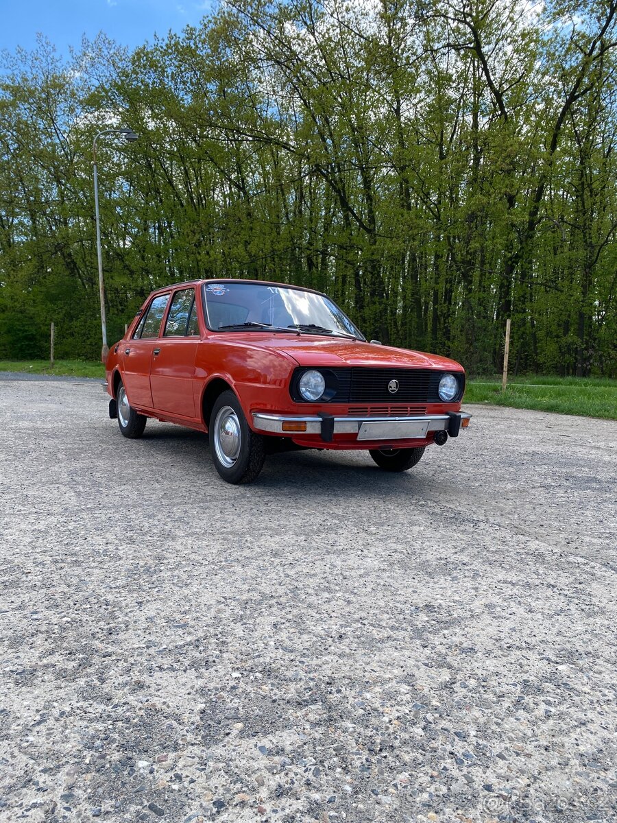 Škoda 105S užovka r.v.1977 původní SPZ i T.P.