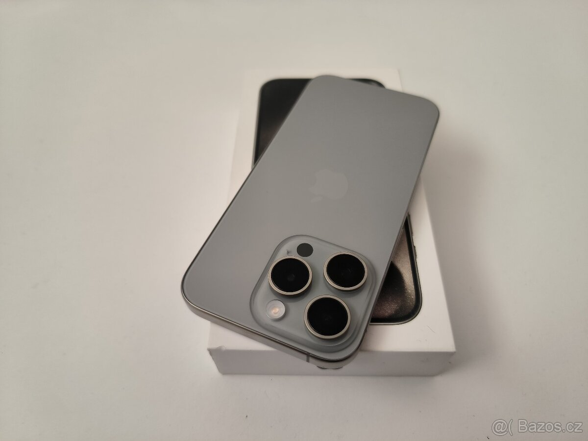 apple iphone 15 PRO 256gb Natural Titanium / Batéria 91%
